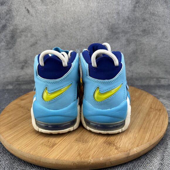Nike Air More Uptempo Shoes Youth Size 4Y Blue Multi Color Primary FJ0693-455 - Picture 4 of 9